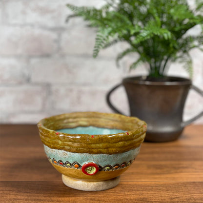 Gertie's Garter 5-1/2" Round Bowl by Laurie Pollpeter Eskenazi