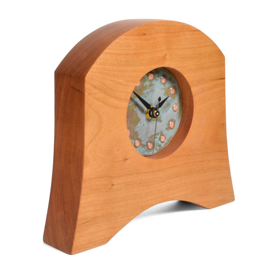Sabbath-Day Woods American Liberty Mantel Clock, Cherry with Copper Face