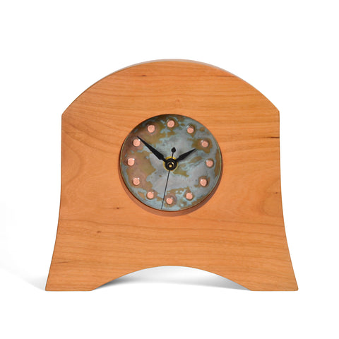Sabbath-Day Woods American Liberty Mantel Clock, Cherry with Copper Face