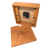 Sabbath-Day Woods Cherry Box Clock, Textured Black with Copper Face, Inside View