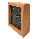 Sabbath-Day Woods Cherry Box Clock, Textured Black with Copper Face, Side View