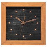 Sabbath-Day Woods Cherry Box Clock, Textured Black with Copper Face