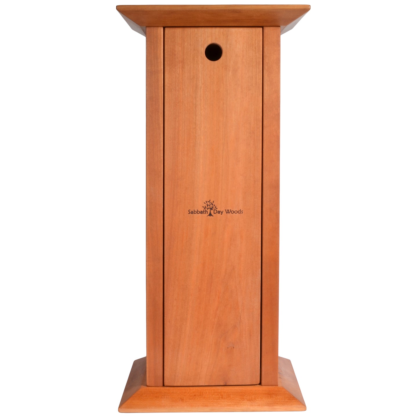 Sabbath-Day Woods Imperial Dragonfly Handmade Cherry Wood Mantel Clock with Hidden Jewelry Compartment