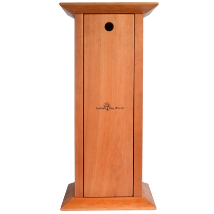 Sabbath-Day Woods Imperial Dragonfly Handmade Cherry Wood Mantel Clock with Hidden Jewelry Compartment