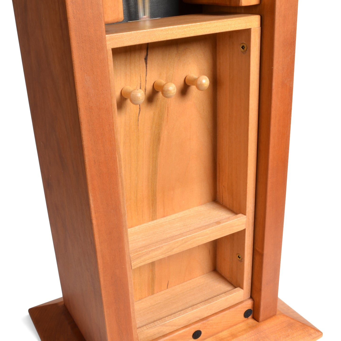 Sabbath-Day Woods Imperial Dragonfly Handmade Cherry Wood Mantel Clock with Hidden Jewelry Compartment