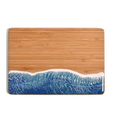 Sea Lion Studio Ocean Wave Bamboo Cheeseboard, Small, Tropica Blue