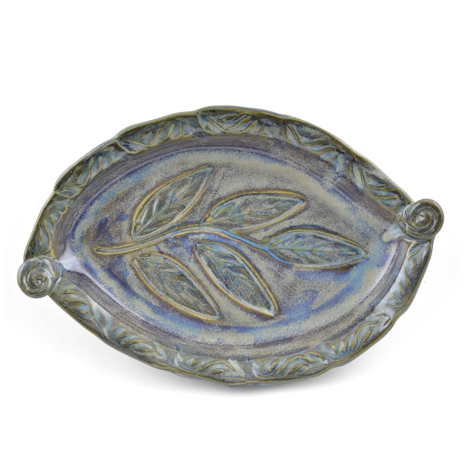 Terry Acker Pottery Leaf Shallow Baking Dish - The Barrington Garage