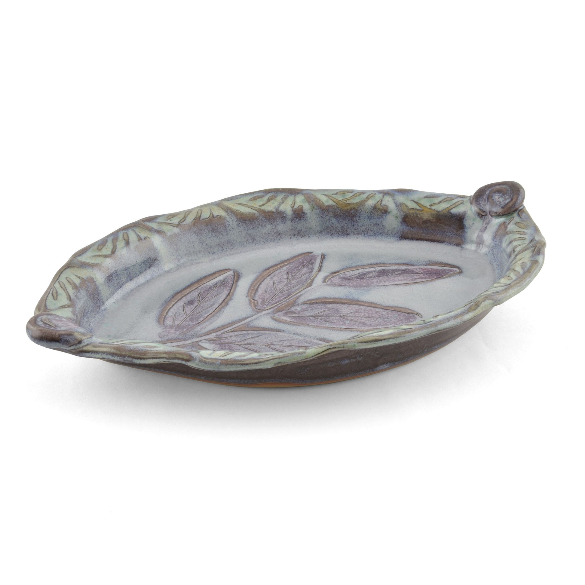 Terry Acker Pottery Leaf Shallow Baking Dish - The Barrington Garage