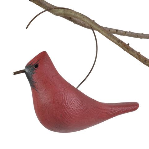 The Painted Bird by Richard Morgan Carved Cardinal Hanging Decoy Ornament - The Barrington Garage