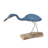 The Painted Bird by Richard Morgan Carved Blue Heron Figurine, Hunting