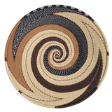Fair Trade Zulu Telephone Wire 9-inch Platter Basket, Mocha