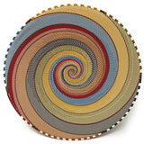 Fair Trade Zulu Telephone Wire 16-inch Platter Basket, Intricate Swirl Pattern, White Desert