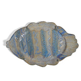 Terry Acker Pottery 15-inch Fish Platter, Blue/Multi