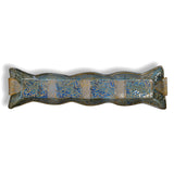 Terry Acker Pottery 14" Cracker Tray with Leaf Motif, Blue/Multi