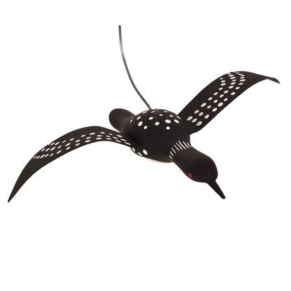 The Painted Bird by Richard Morgan Loon Wooden Hanging Decoy with Metal Wings