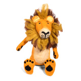 Fair Trade Organic Wool 8-inch Sitting Lion Figurine, Handmade in Nepal