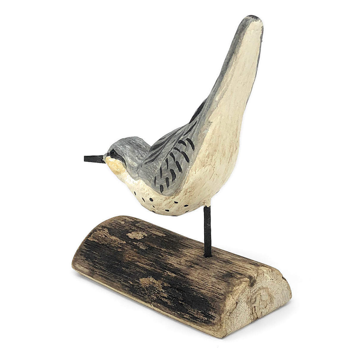 The Painted Bird by Richard Morgan Carved Sandpiper Figurine, Tail Up