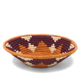 African Fair Trade Handwoven Raffia Basket, Small, Sweet Potato and Sorghum