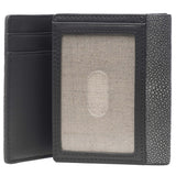 VIVO Evan Men's Genuine Shagreen Tri-Fold Wallet